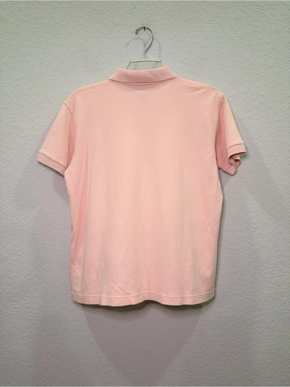 Ralph Lauren Light Pink Polo Shirt with Embroidered Crest - L